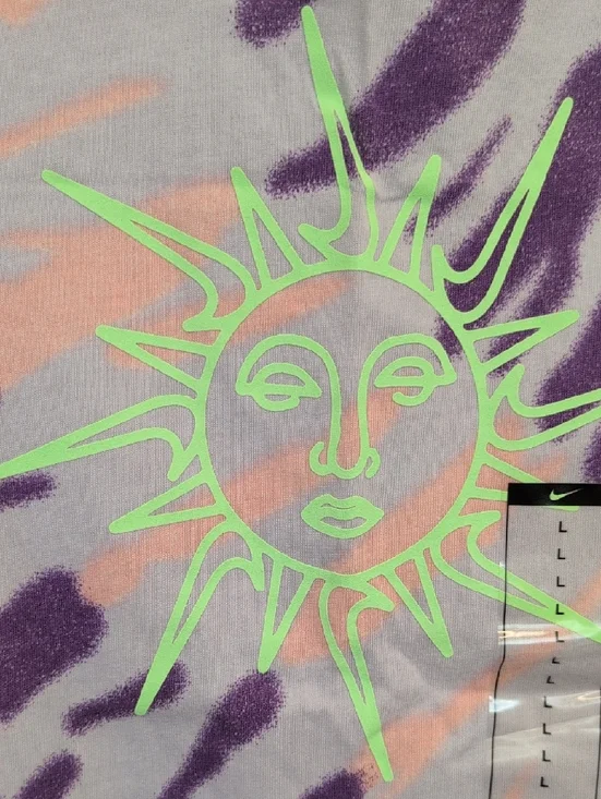 Kids Neon Sun Tie-Dye Tee - Purple & Peach - Picture 4 of 6
